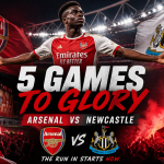 Arsenal vs Newcastle: Five Games to Glory Starts Now | Predicted Line-Up & Preview